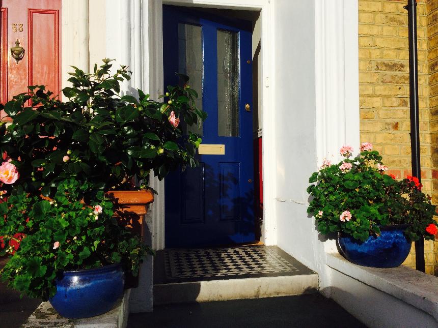 The front door - we like flowers : )